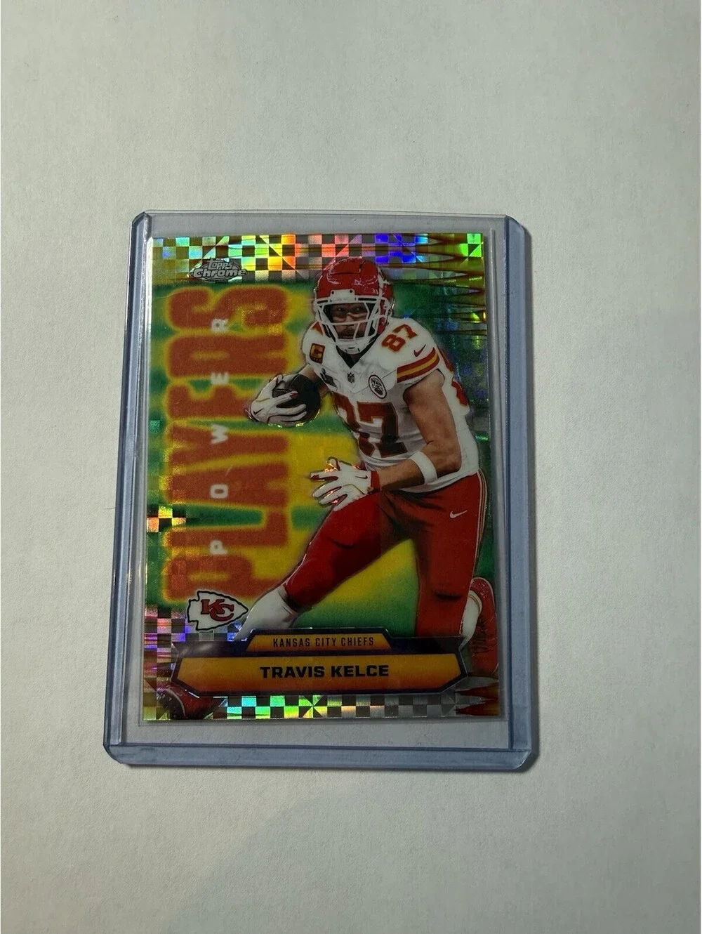 Travis Kelce 2025 Topps Chrome Power Players Kansas City Chiefs Insert Hologram